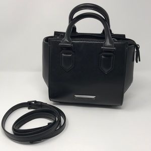 Kendall & Kylie Black Leather Strap Satchel Bag